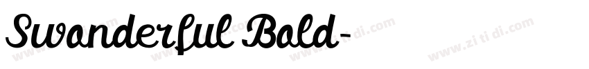 Swonderful Bold字体转换